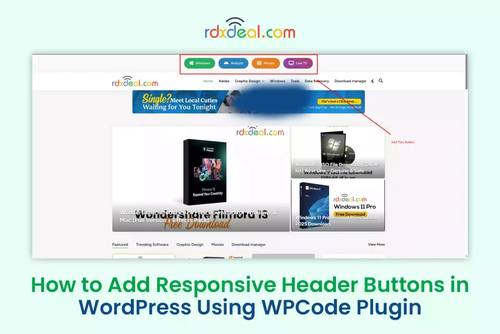 How to Add Responsive Header Buttons in WordPress Using WPCode Plugin