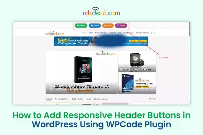 How to Add Responsive Header Buttons in WordPress Using WPCode Plugin